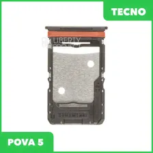 Держатель SIM Tecno POVA 5 (LH7N) (чёрный)