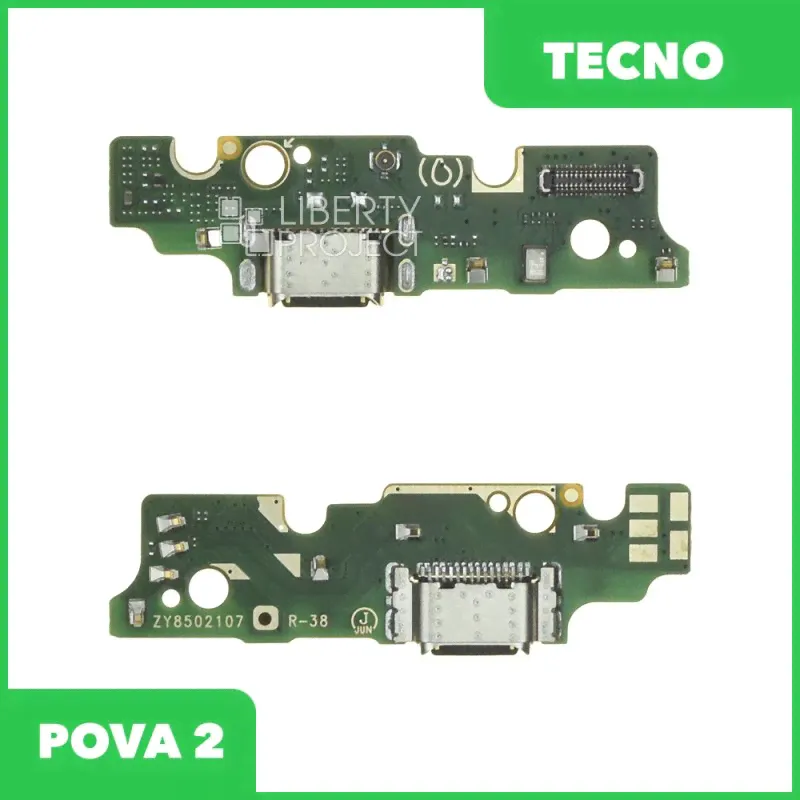 Шлейф/FLC Tecno Pova 2 (LE7N) на системный разъём/микрофон-0