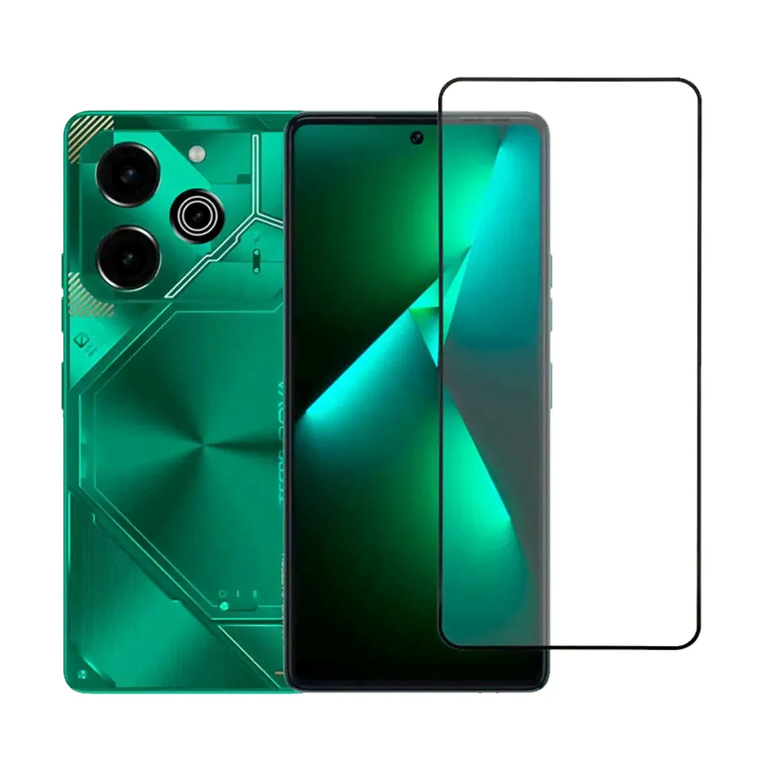 Защитное стекло для TECNO Pova 6 Pro 5G, TECNO Camon 30, TECNO Camon 30 5G, цвет окантовки черный-0