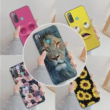 Для Tecno Pouvoir 4 LC7 Чехол Pouvoir4 Противоударная Черная Задняя Крышка Мягкий Силиконовый Чехол Для мобильного Телефона Tecno Pouvoir 4 Pro LC8 7"
