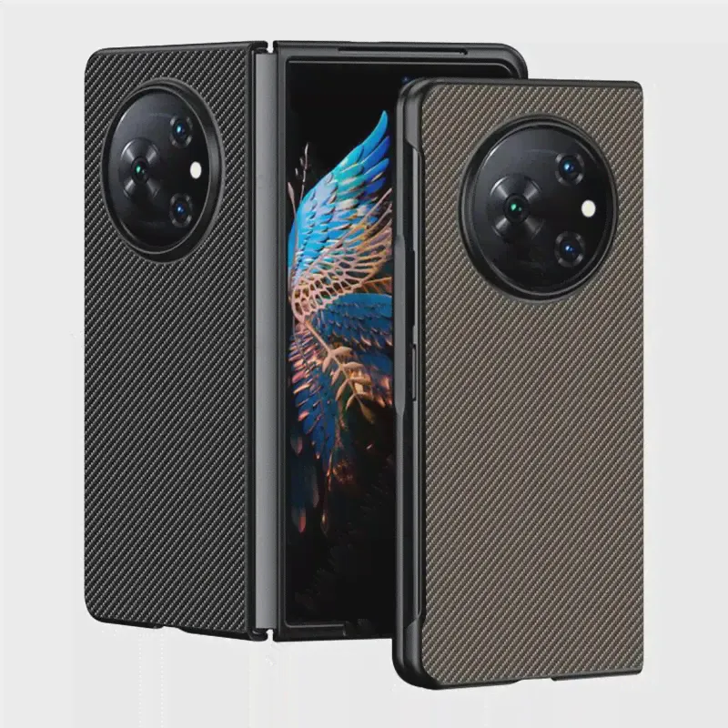 Для Tecno Phantom V Fold 5G Кожаный Чехол Для Телефона из Углеродного Волокна Для Phantom V Fold Ультратонкий Защитный Чехол Для Phantom V Fold 5G