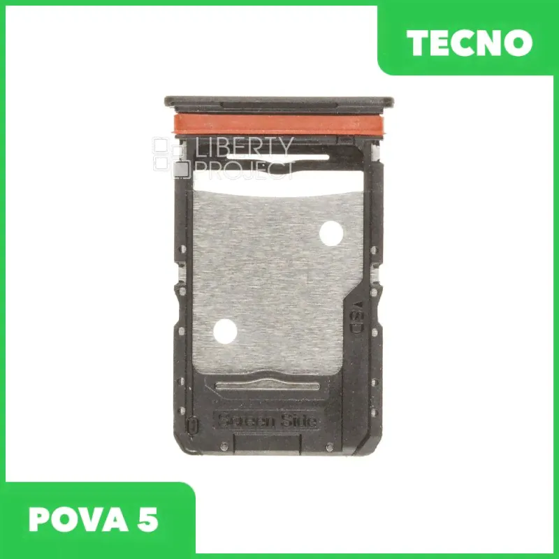 Держатель SIM Tecno POVA 5 (LH7N) (чёрный)