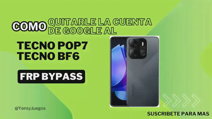 Como Quitarle La Cuenta Google al Tecno Pop7 Tecno BF6